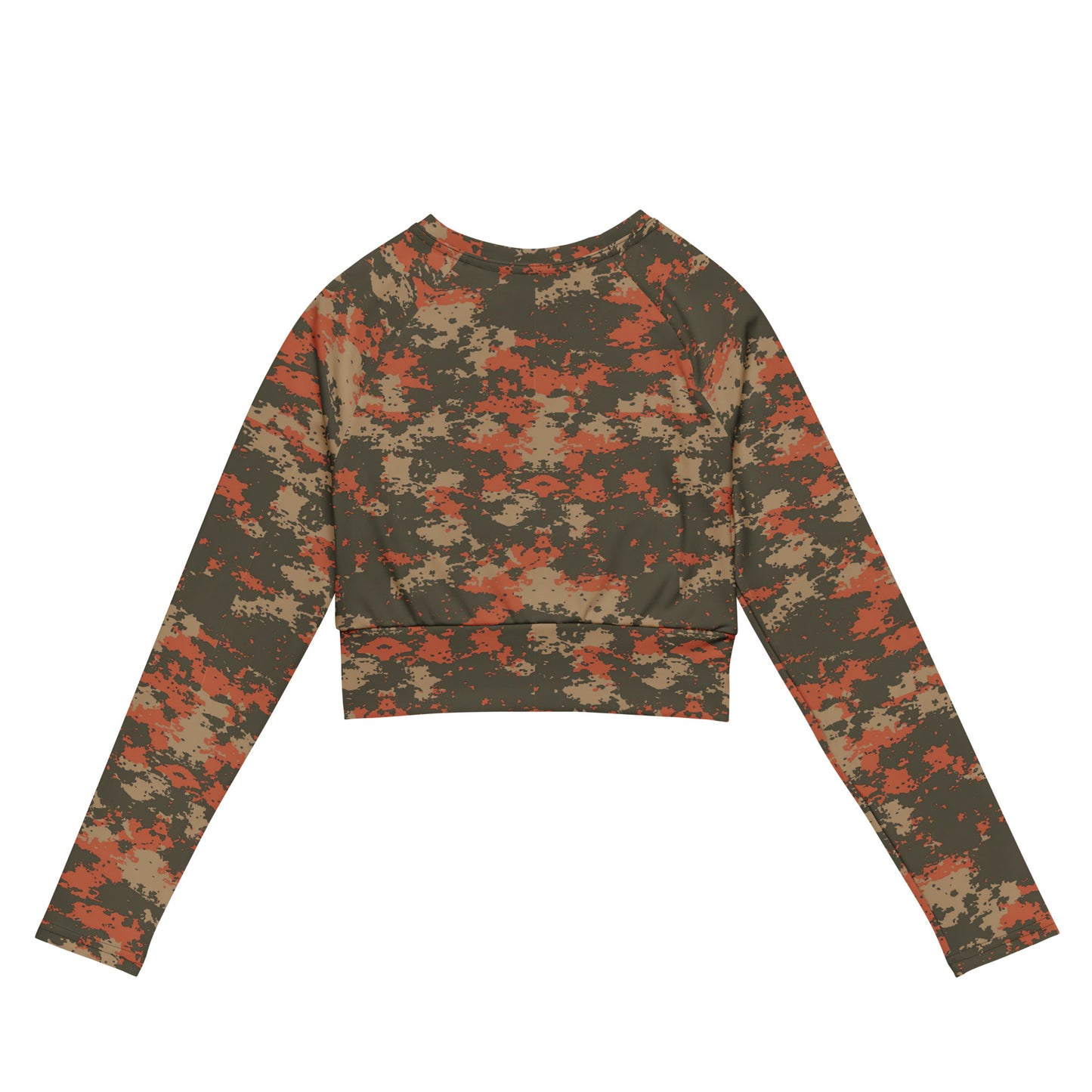 Rebel Camo long-sleeve crop top