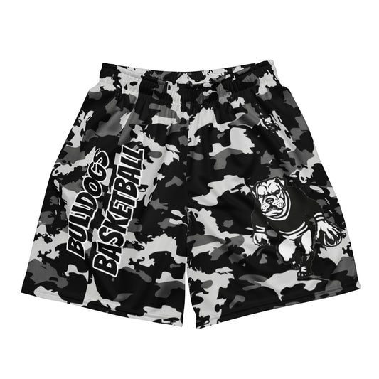 Bulldog Basketball Camo Unisex mesh shorts