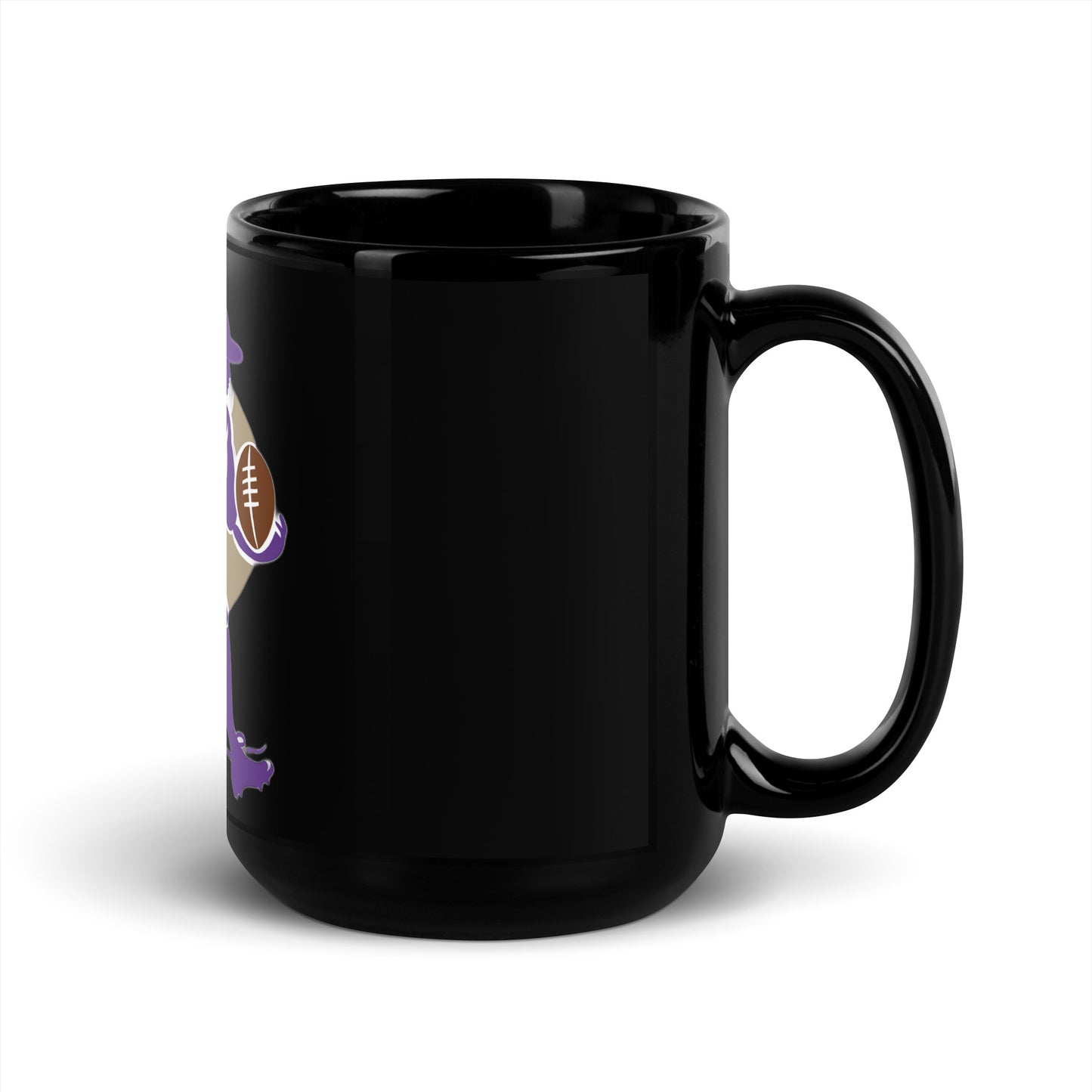 Musketeer Football Black Glossy Mug