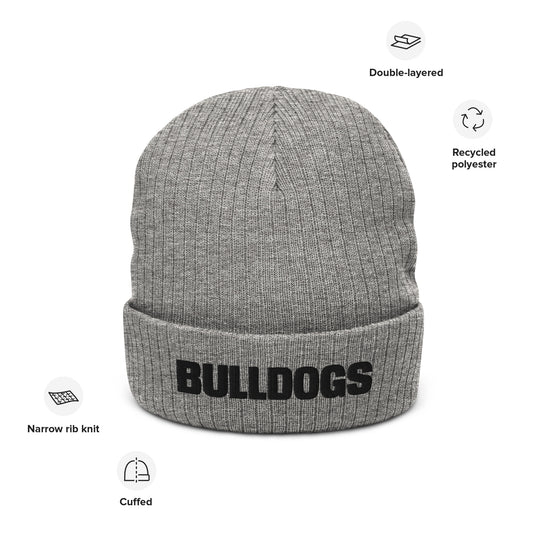 Bulldog Ribbed knit beanie