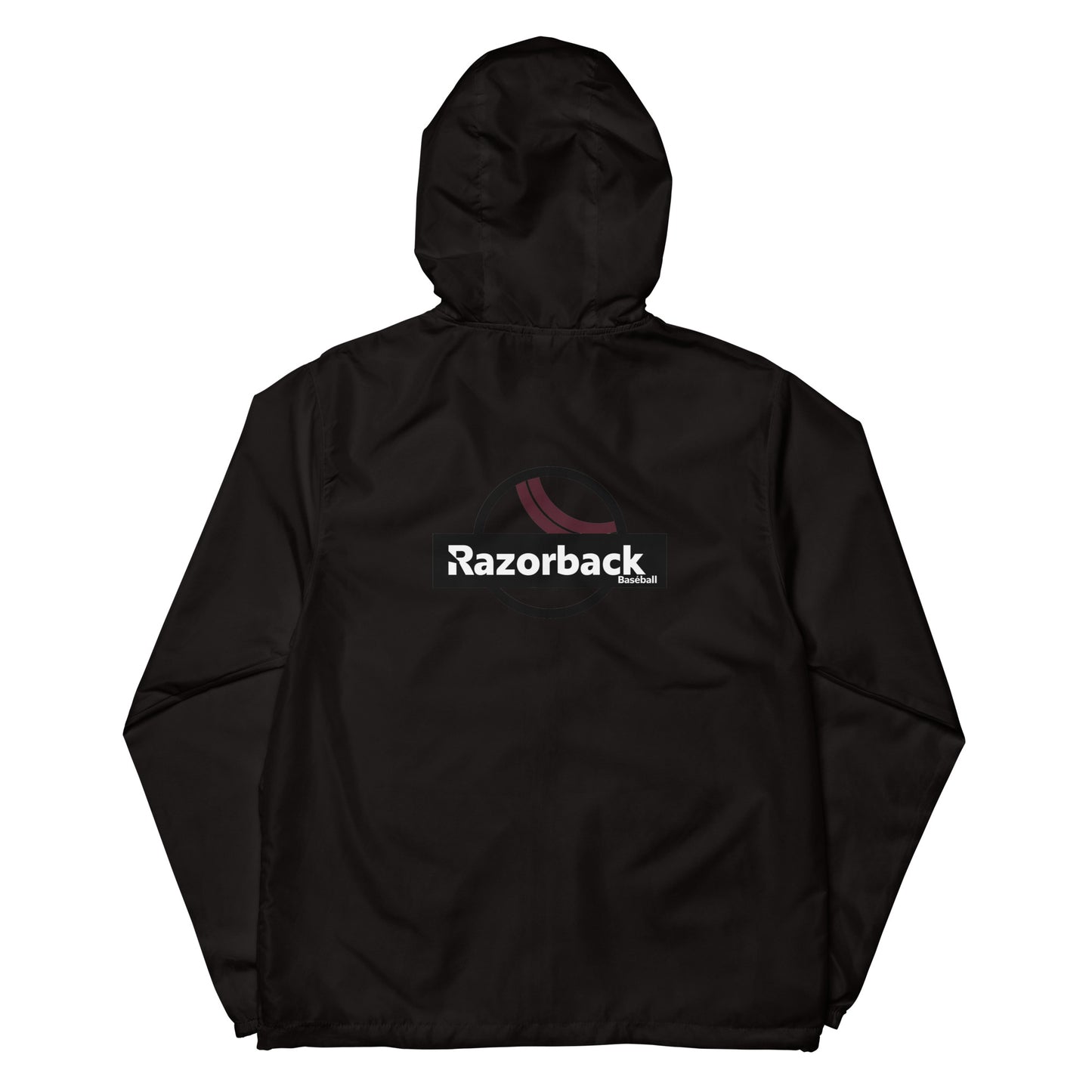 Razorback Baseball Unisex lightweight zip up windbreaker