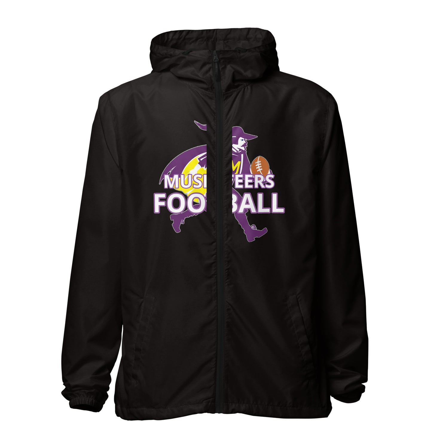 Musketeer Football Unisex lightweight zip up windbreaker